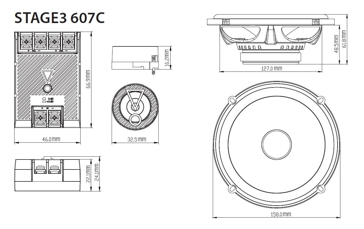 JBL Car 2-Weg Lautsprecher Stage3 607C