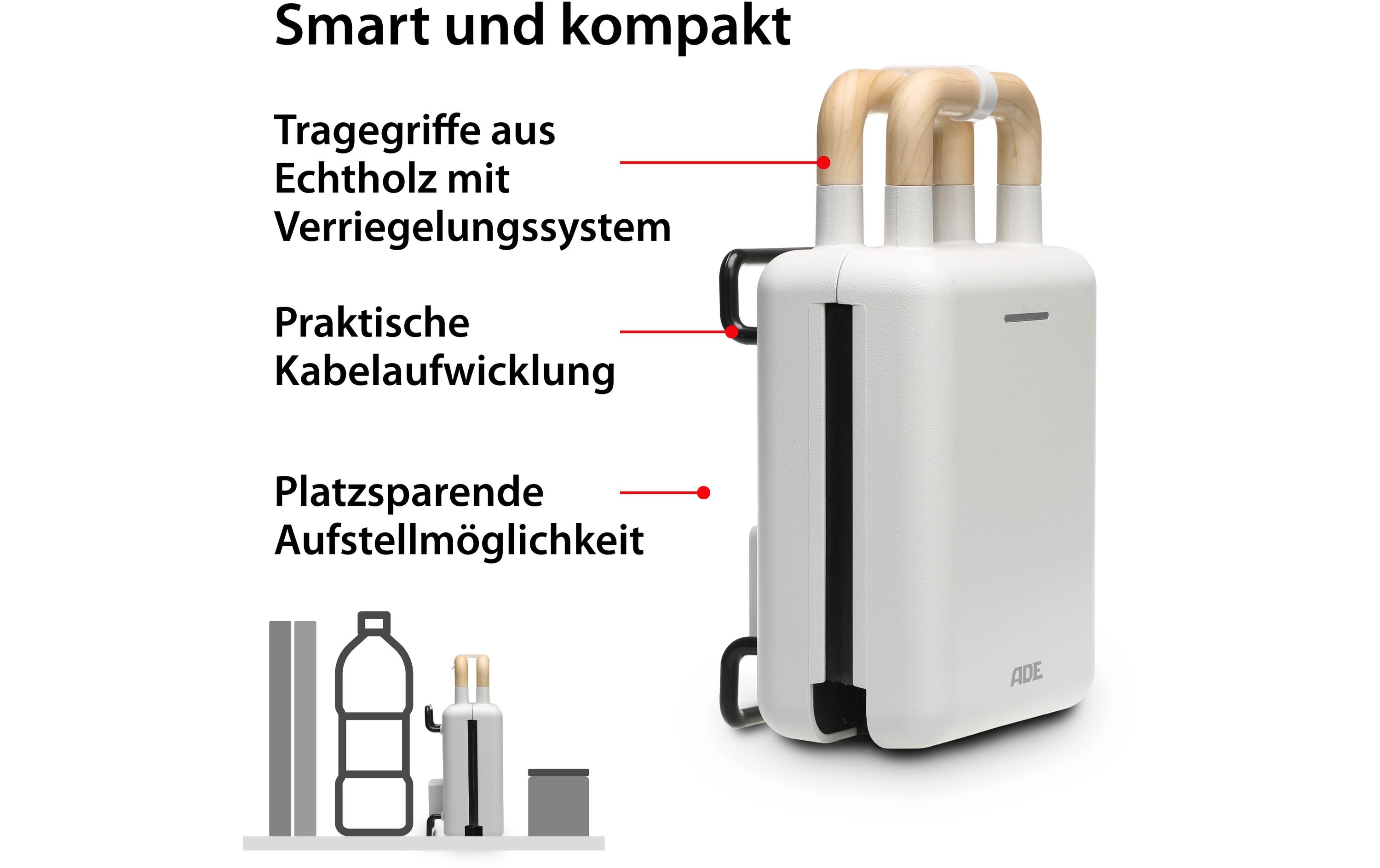 ADE Waffeleisen Weiss