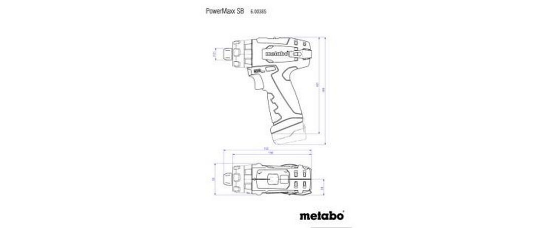 Metabo Akku-Bohrschrauber PowerMaxx SB Basic Set 2 x 2.0 Ah