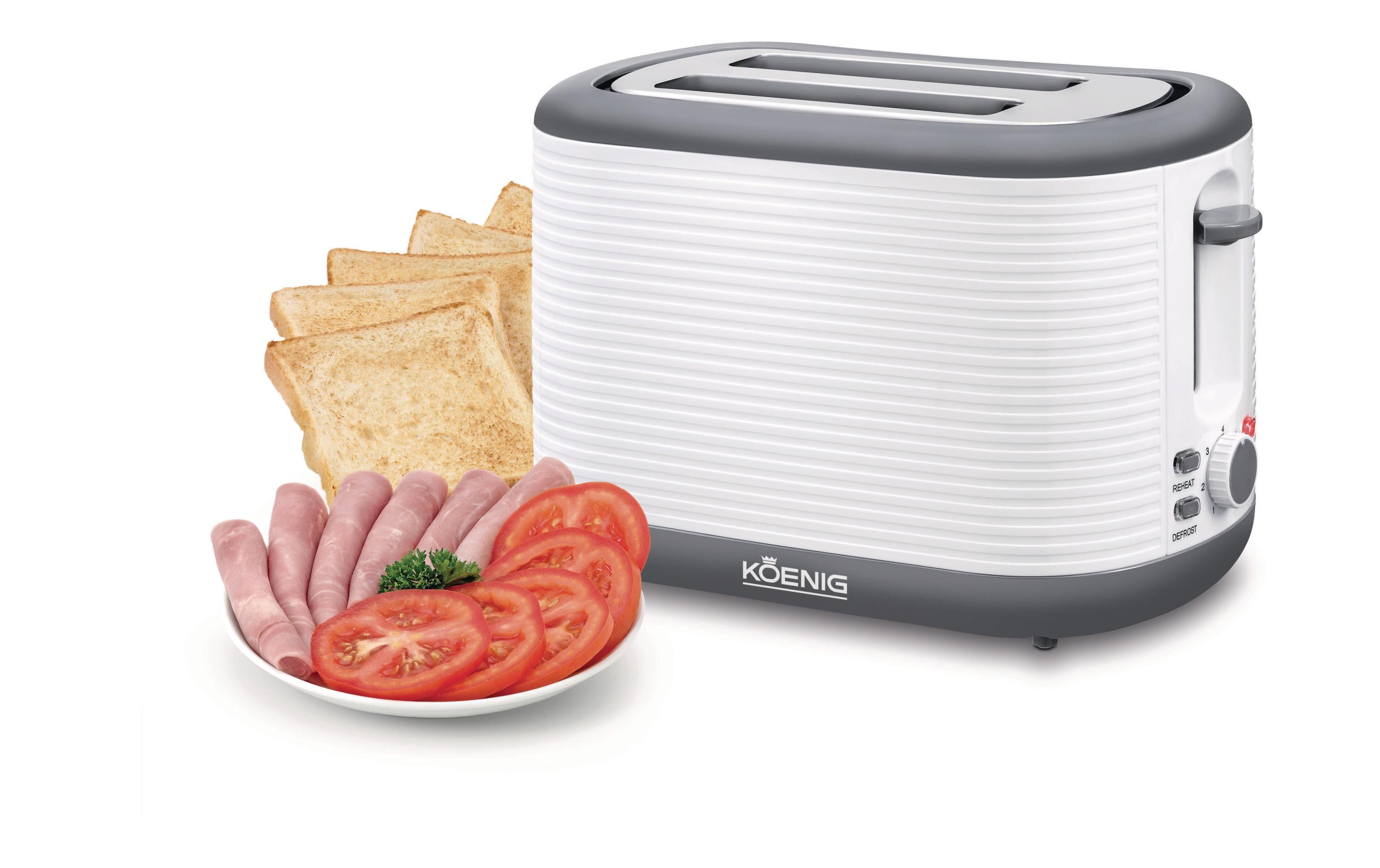 Koenig Toaster Stripes Weiss/Grau