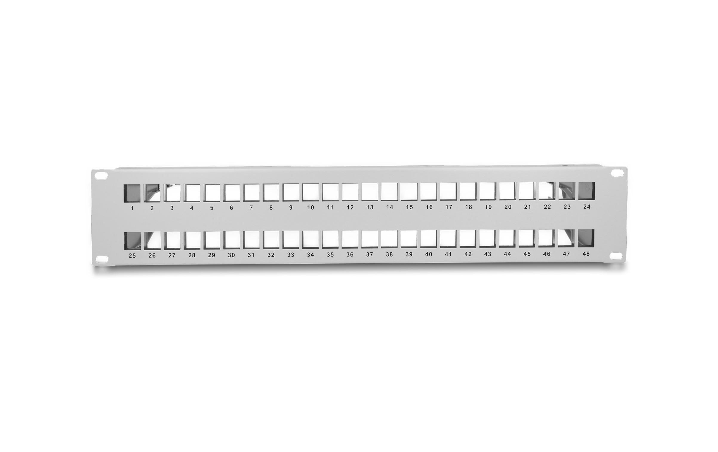 Delock Patchpanel Keystone 48 Port 2 HE 19 Rack