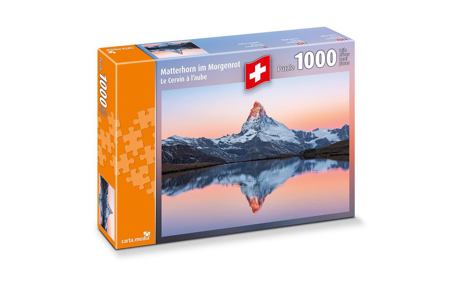 Carta.Media Puzzle Matterhorn im Morgenrot