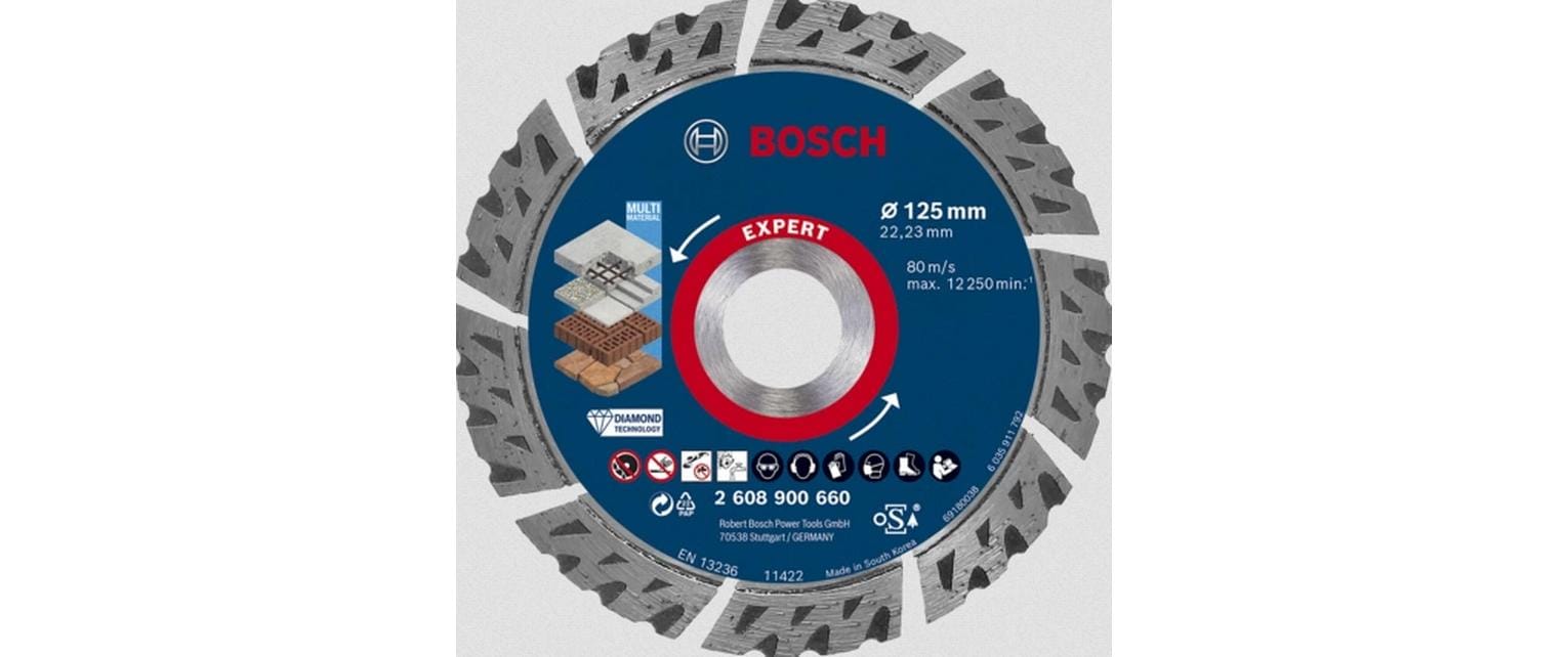 Bosch Professional Diamanttrennscheibe EXPERT MultiMaterial, 125 mm