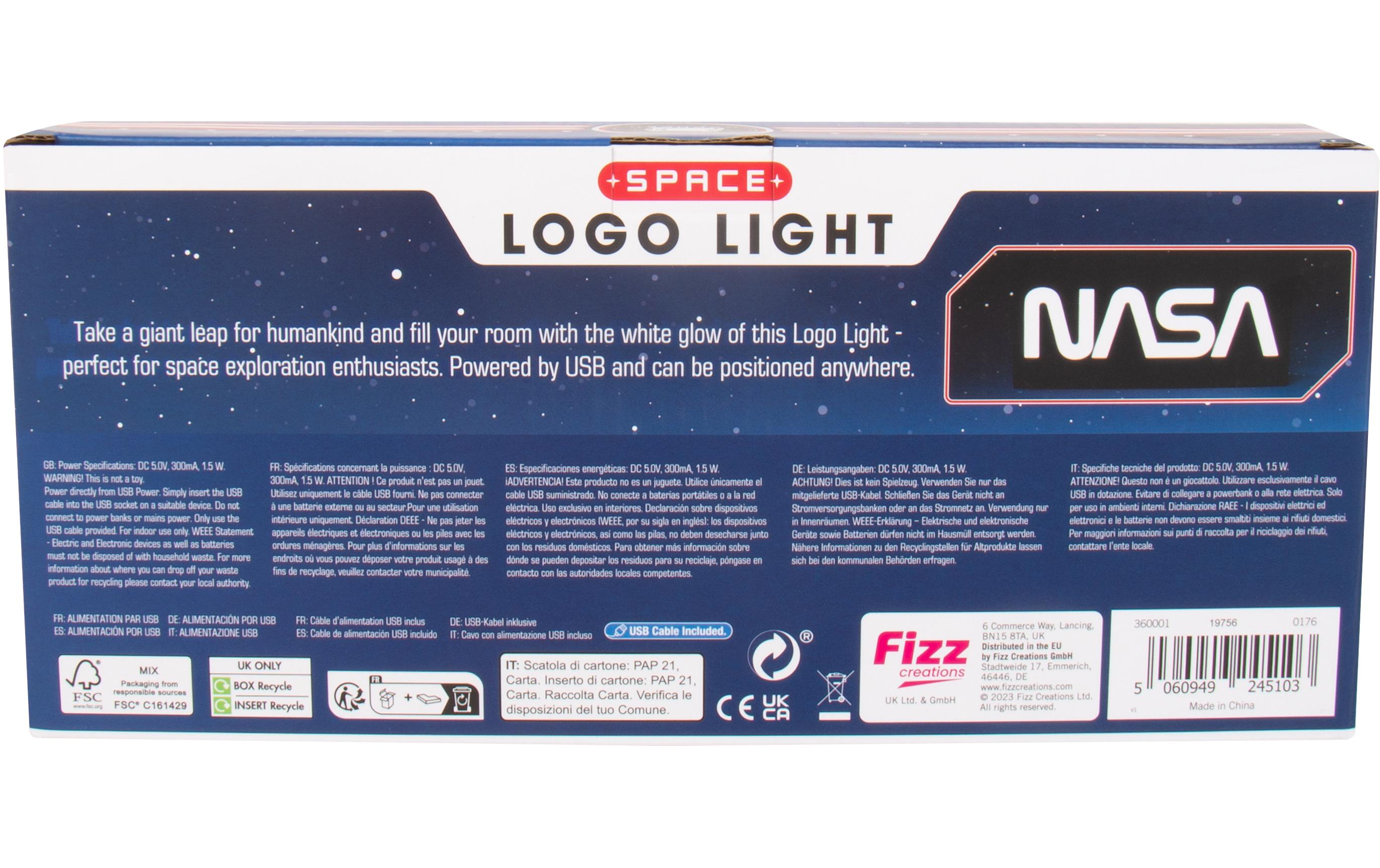 Fizz Creations Dekoleuchte NASA Logo Light