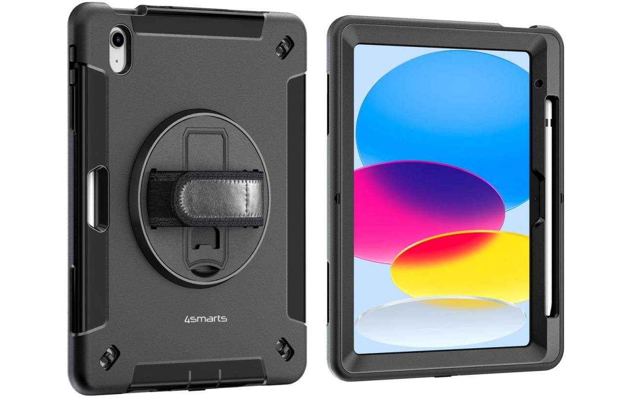 4smarts Tablet Back Cover Rugged Grip iPad 10.9 Schwarz