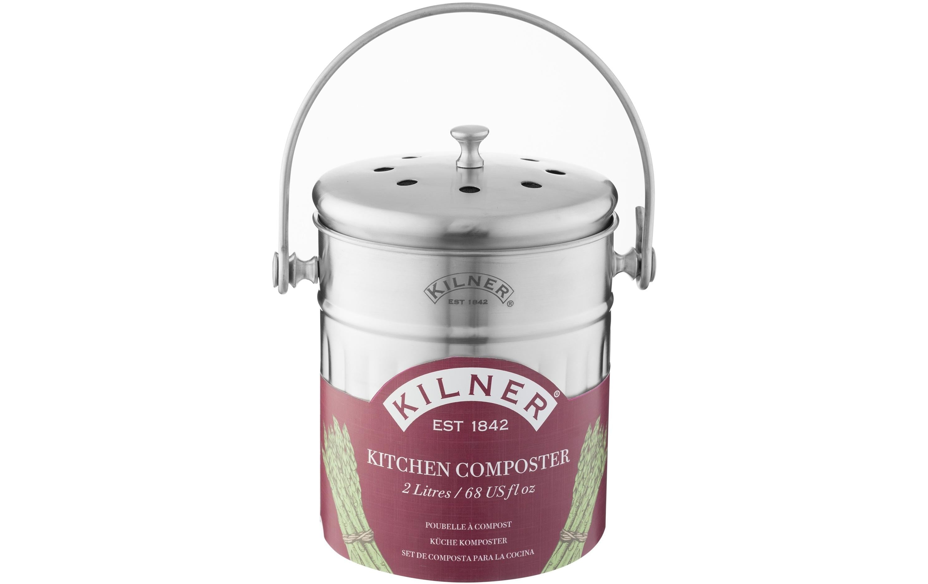 Kilner Komposteimer 2 l, Silber