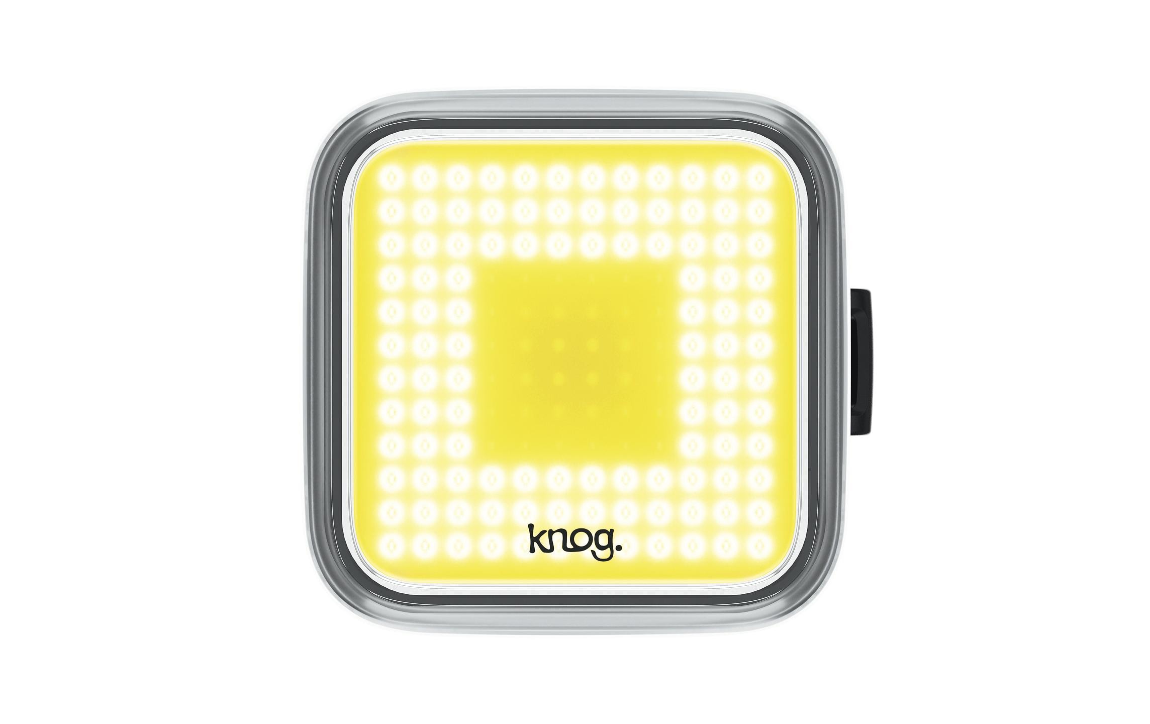 knog. Velolampe Blinder Square Vorne, Schwarz