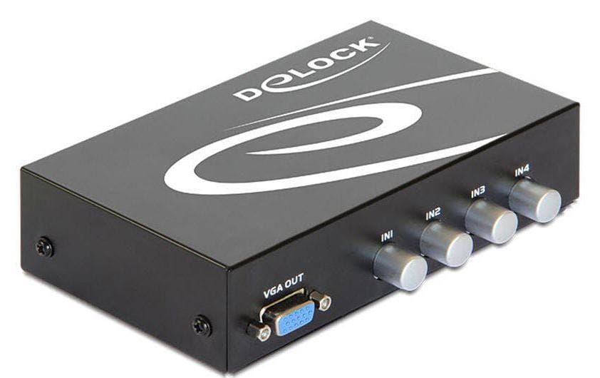 Delock VGA-Switchbox 4 Port mit Audio