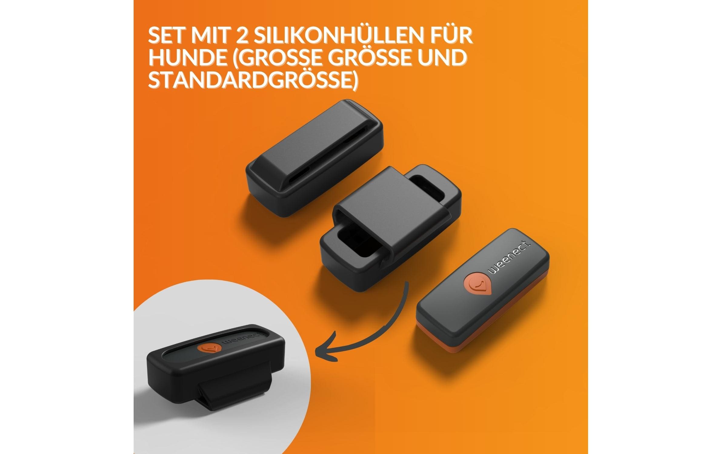 Weenect GPS-Tracker XS für Hunde, Schwarz