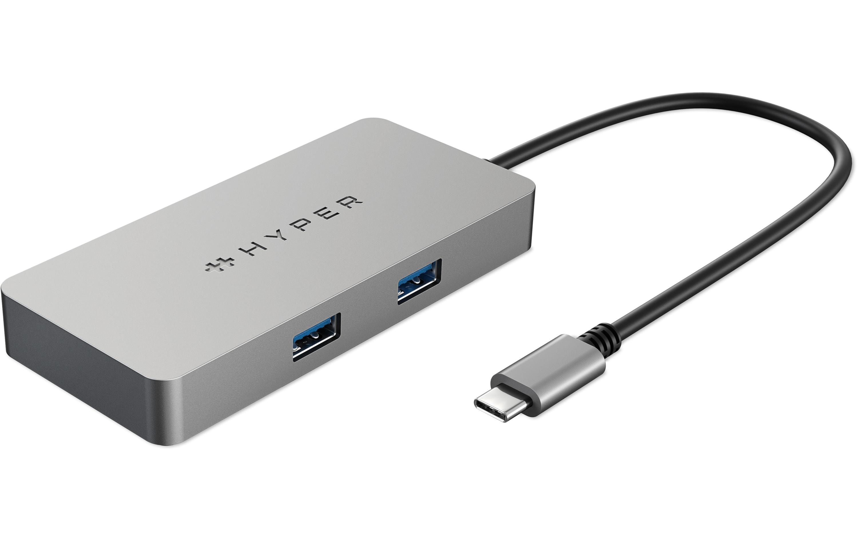 HYPER Dockingstation HyperDrive 5-in-1 USB-C Hub Silber
