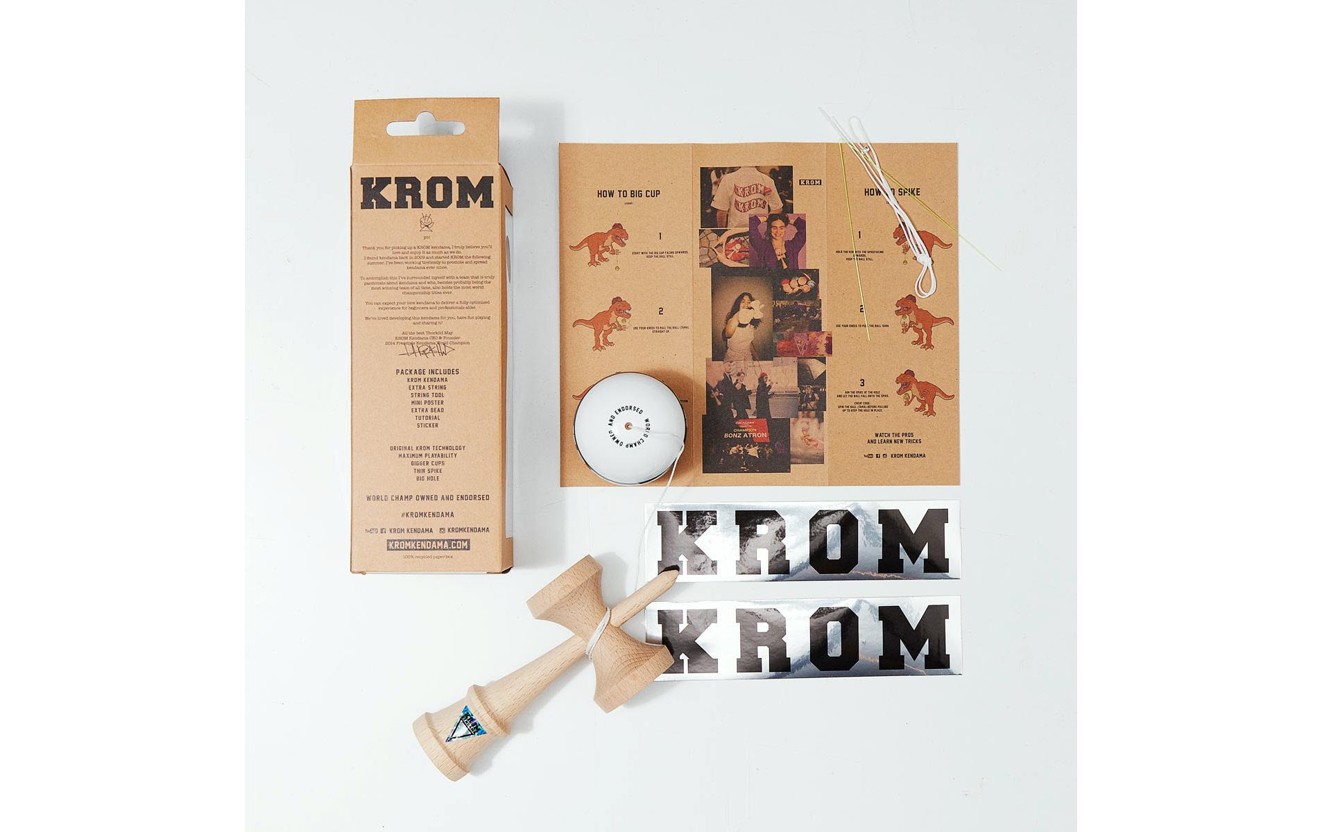 KROM KENDAMA Kendama Krom Strogo White