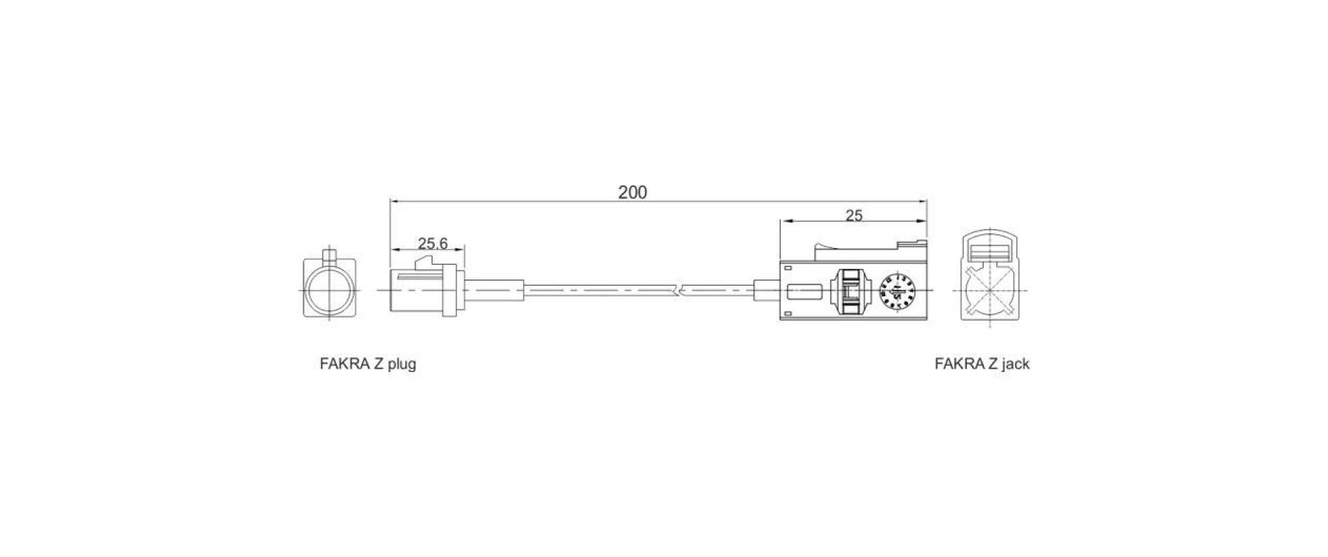 Delock Antennenkabel FAKRA Z – FAKRA Z , (m-f), 20 cm