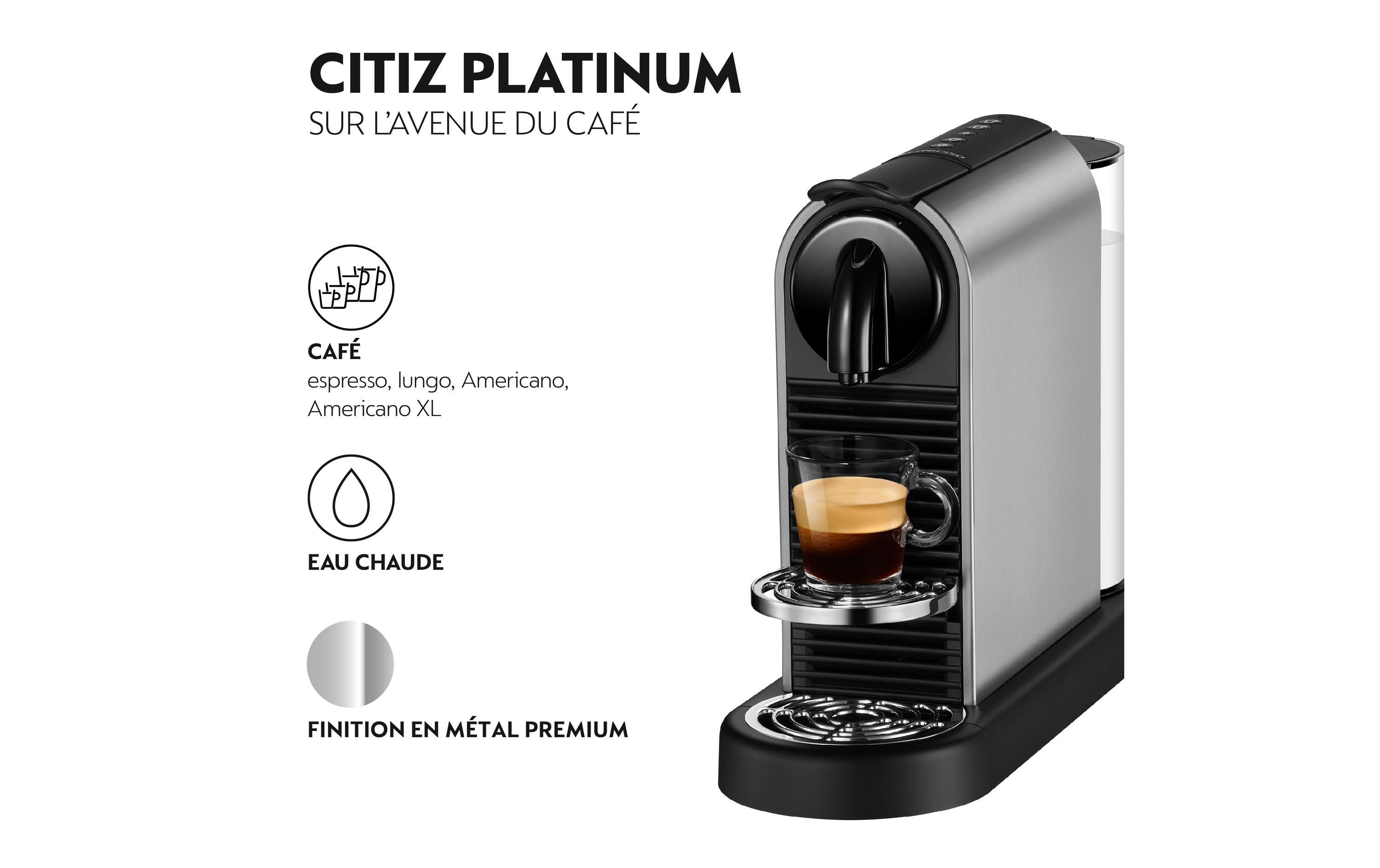 De'Longhi Kaffeemaschine Nespresso Citiz Platinum EN220.T Grau