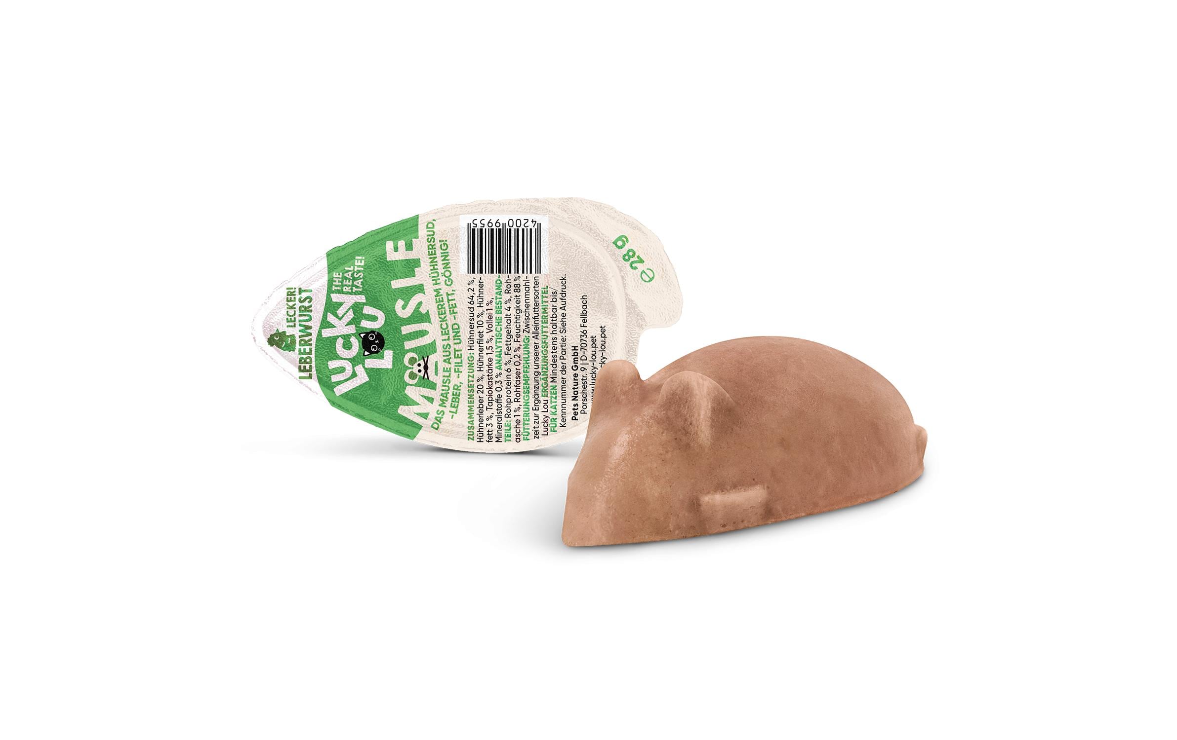 Lucky Lou Katzen-Nahrungsergänzung Mäusle Leberwurst, 28 g