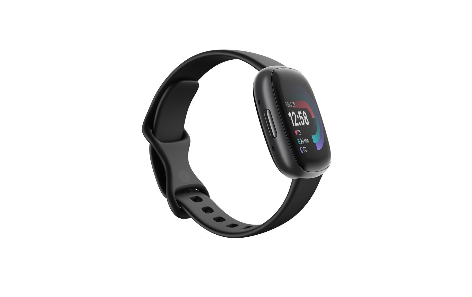 Fitbit GPS-Sportuhr Versa 4 Smartwatch Schwarz/Schwarz