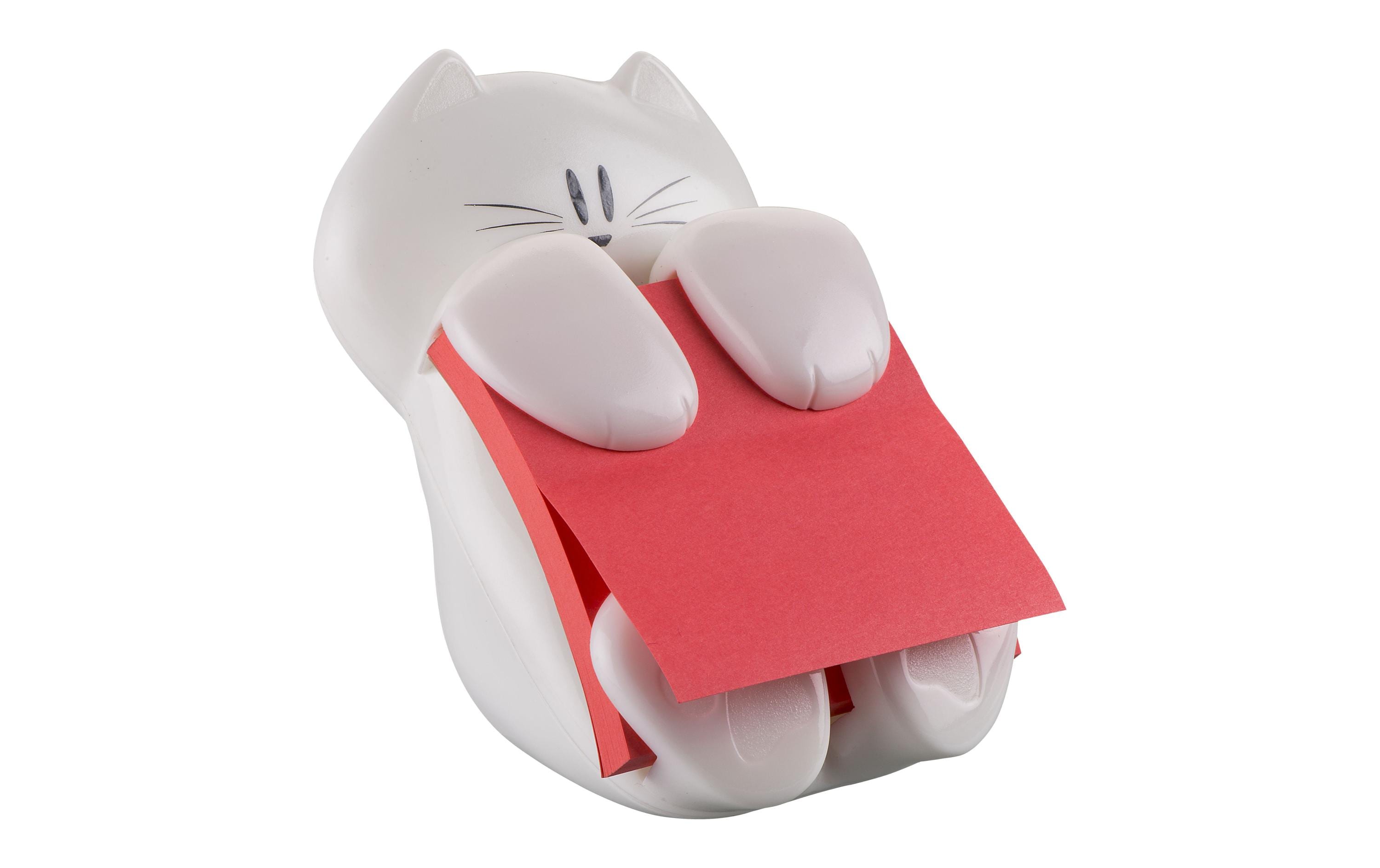 Post-it Notizzettel-Dispenser Katze Weiss