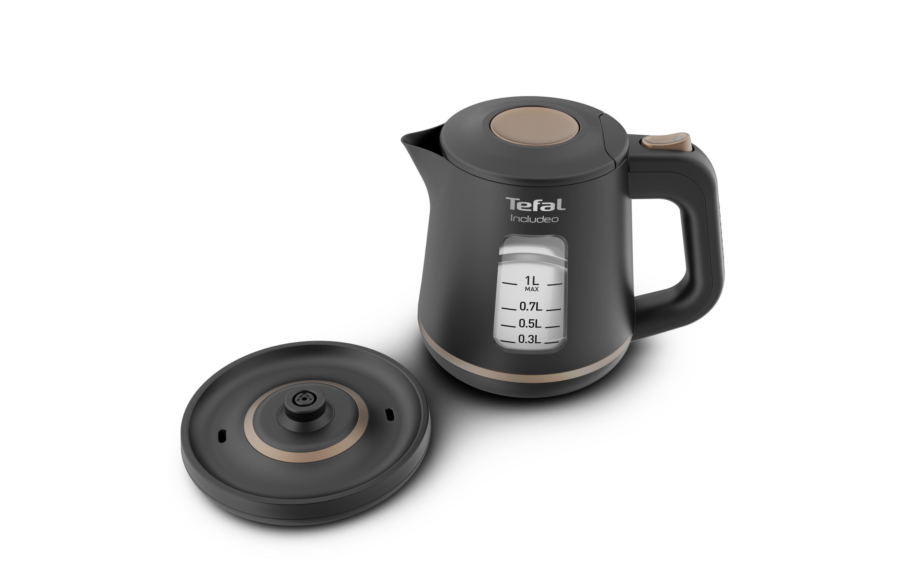 Tefal Wasserkocher Includeo KI5338 1 l, Schwarz