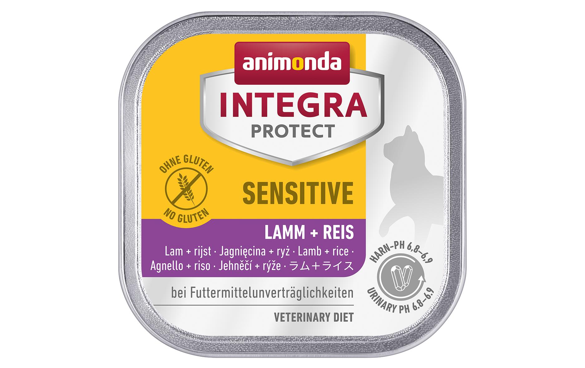 Animonda Integra Protect Nassfutter Sensitive Lamm & Reis, 16 x 100 g