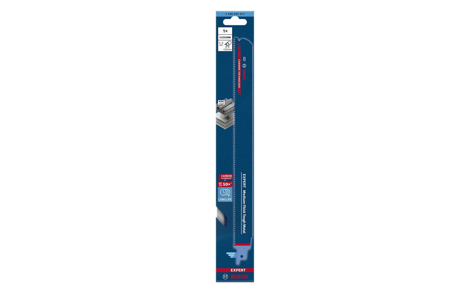 Bosch Professional Säbelsägeblatt EXPERT Medium-Thick Tough Metal S 1255 HHM,