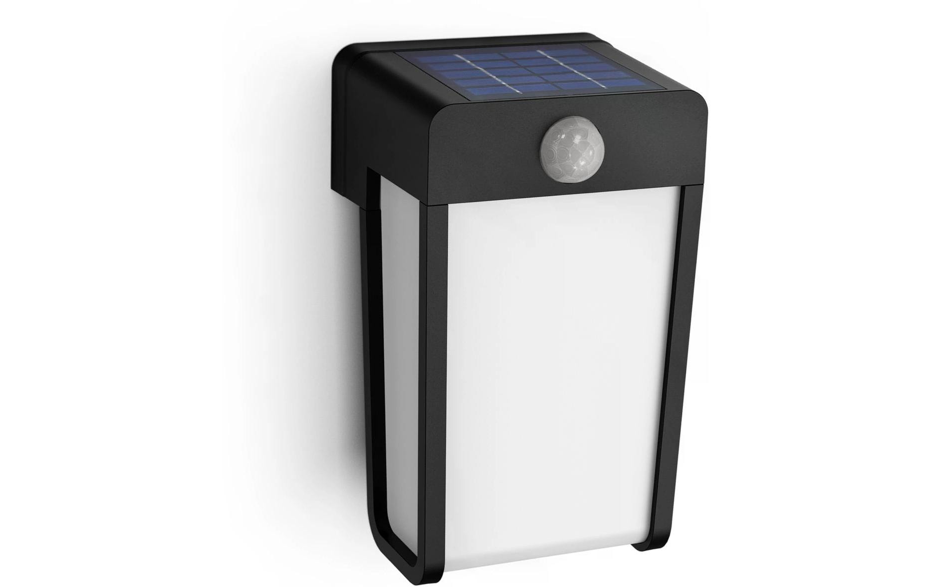 Philips Solar Shroud Wandleuchte, Licht+Bewegungssensor, matt, 2700K