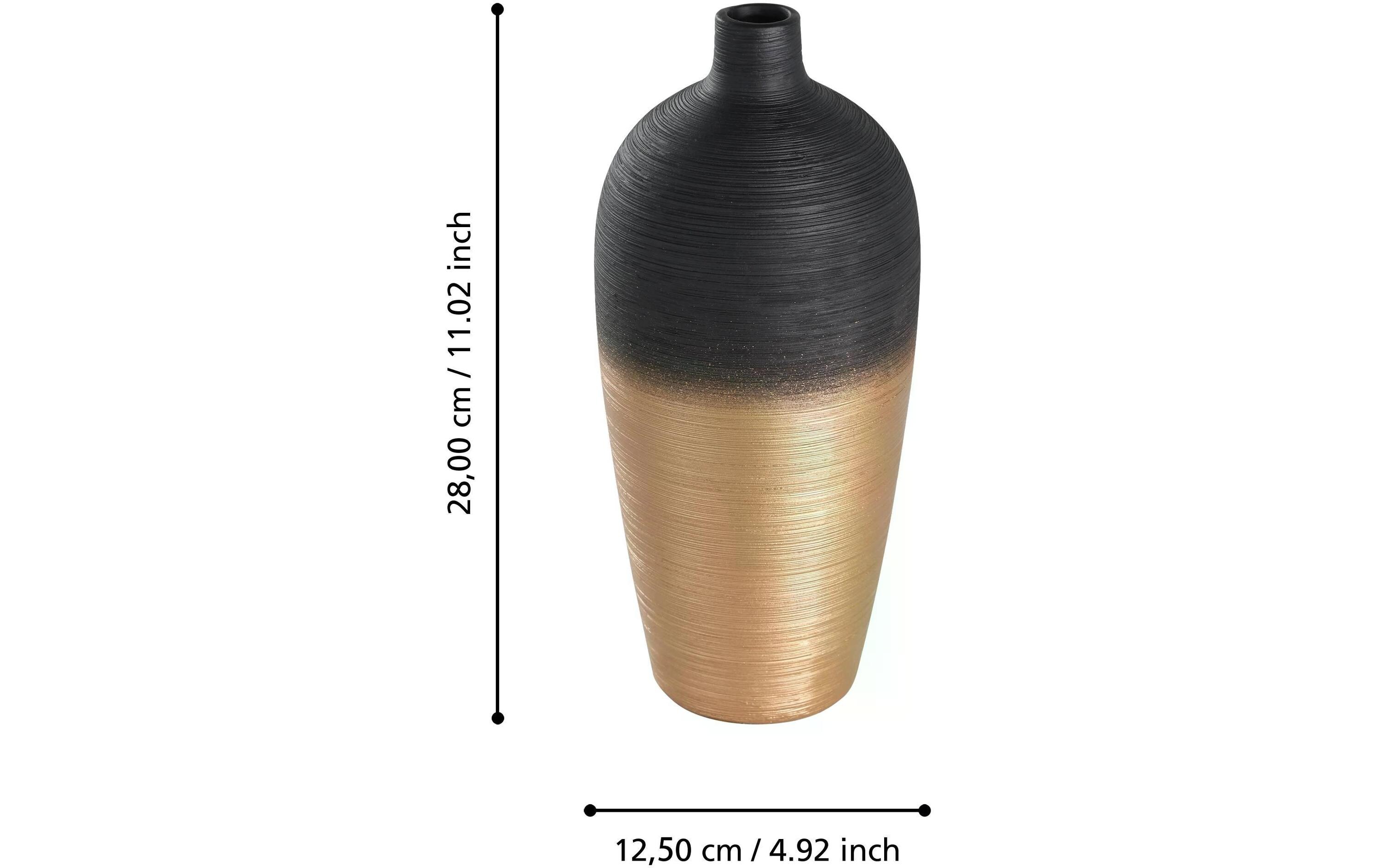 EGLO Vase Saryksu 28 cm, Gold/Schwarz