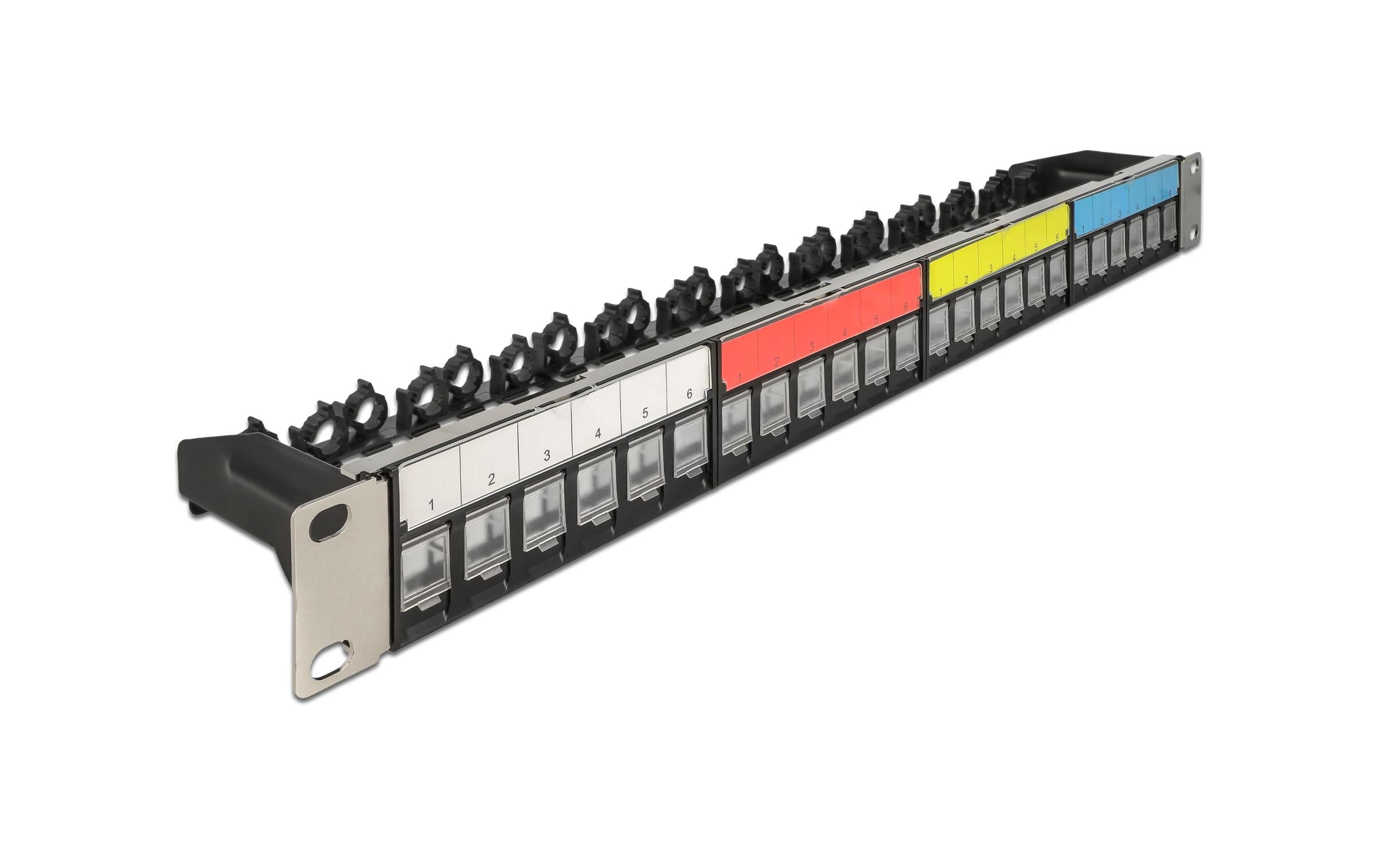 Delock Patchpanel Keystone 24 Port 1 HE 19 Rack