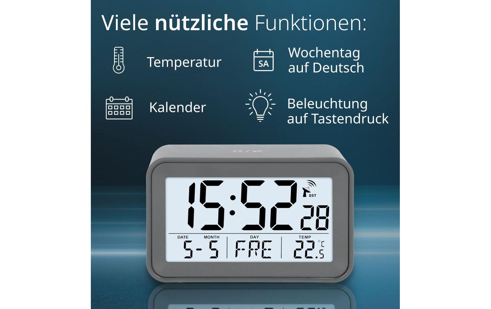 ADE Funkwecker mit Kalender