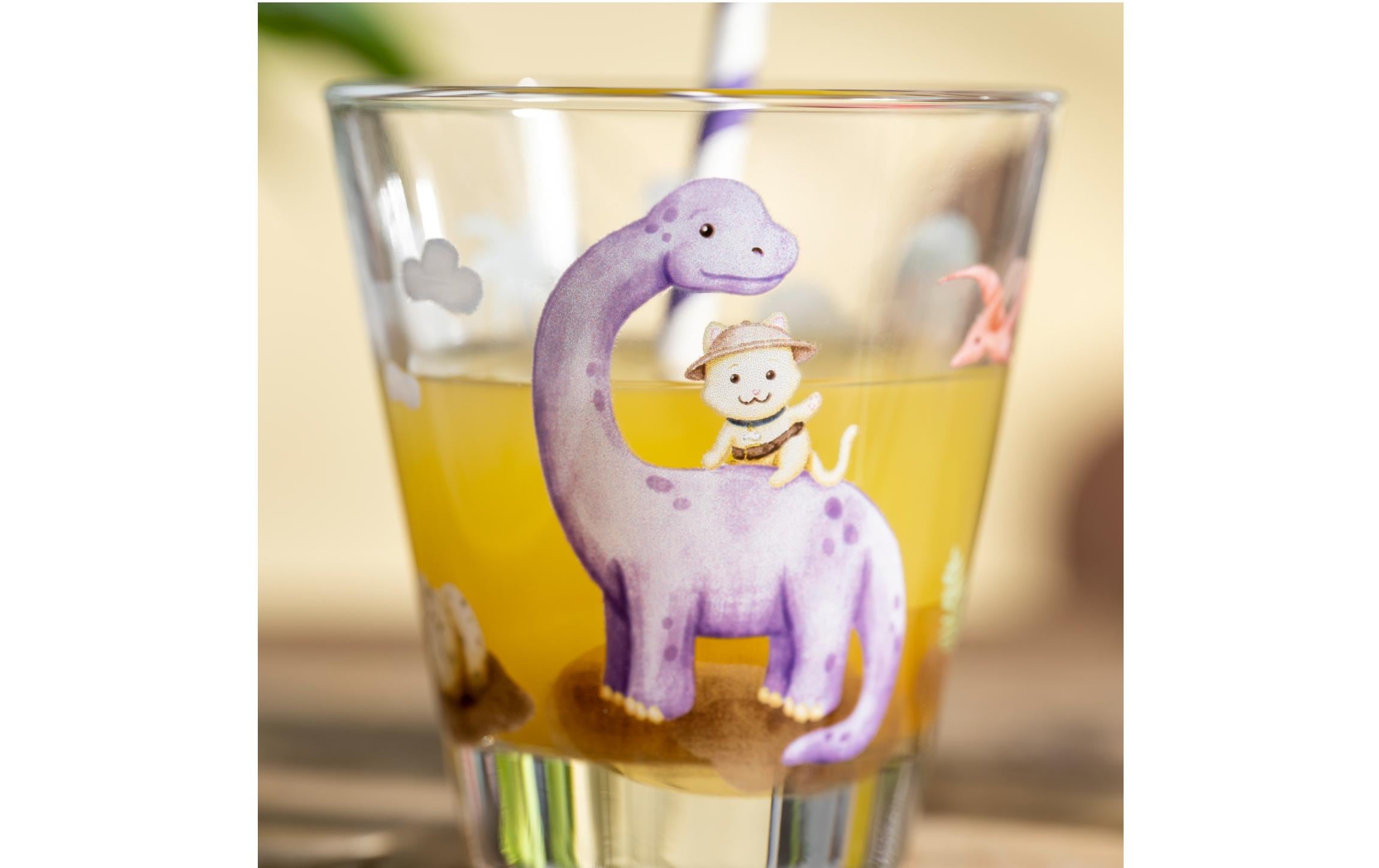 Leonardo Kindertrinkglas Avventura 215 ml, 6 Stück, Dinosaurier