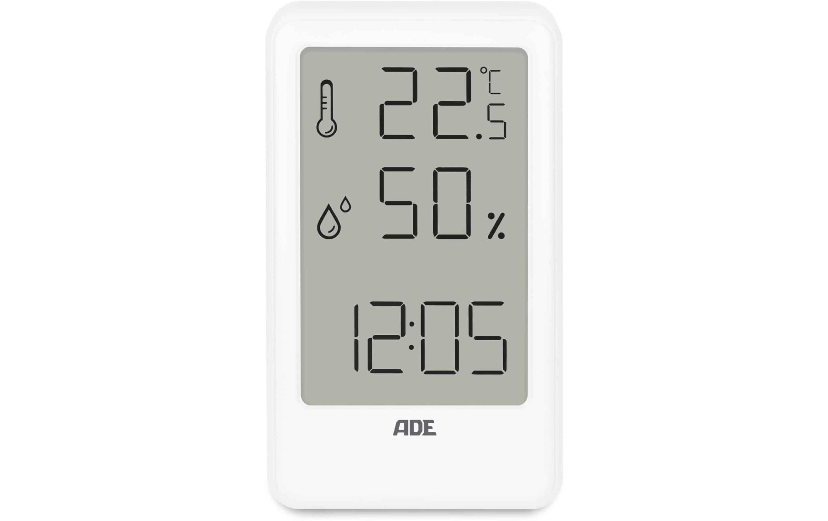 ADE Wetterstation Thermo-Hygrometer 11 cm, Weiss