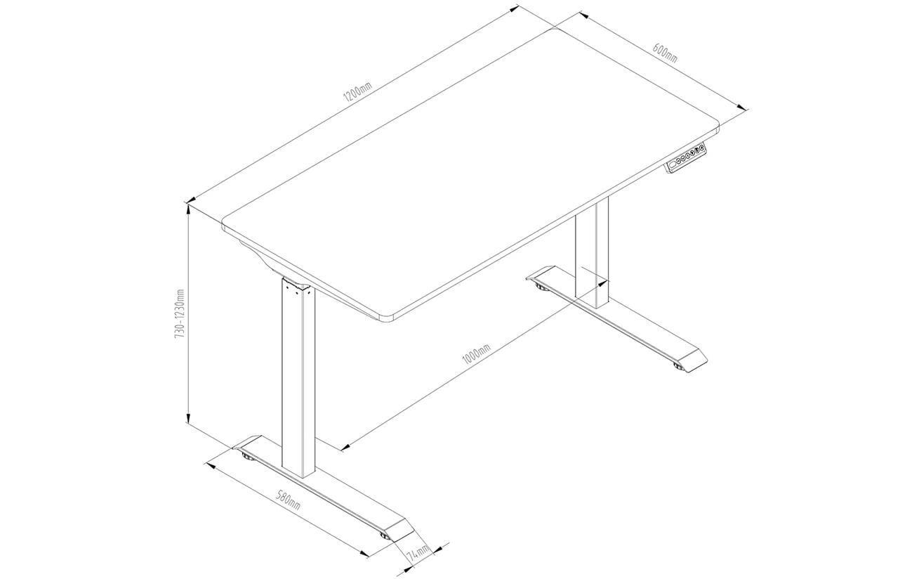 Contini Stehtisch 120 x 60 cm, mit Tischplatte, Weiss