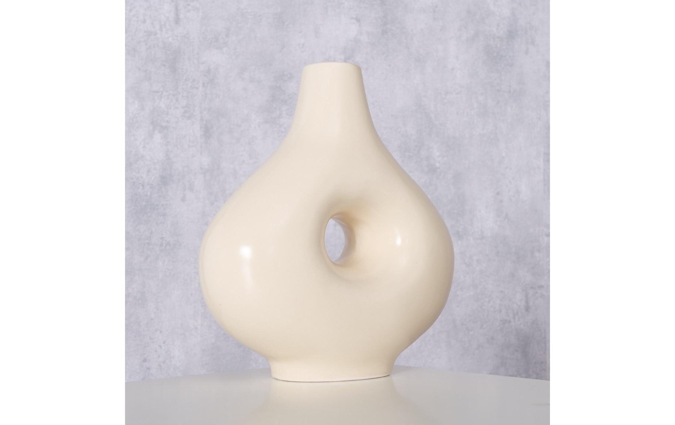 Boltze Vase Abela 21 cm, Crème