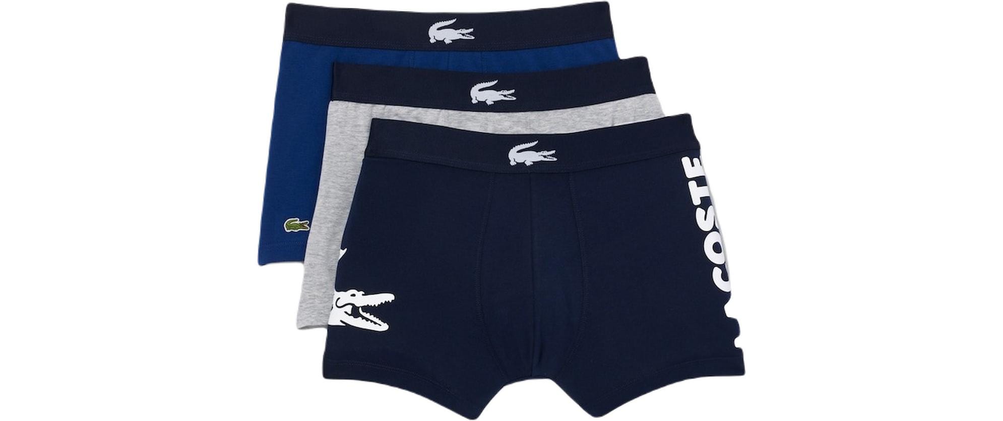 Lacoste Boxershort 3er Pack Blau/Dunkelblau/Grau, L