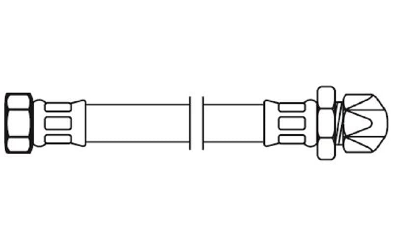 Flexo Anschlussschlauch DN8 IG x Quetschver. 3/8 x 10 mm / 100 cm