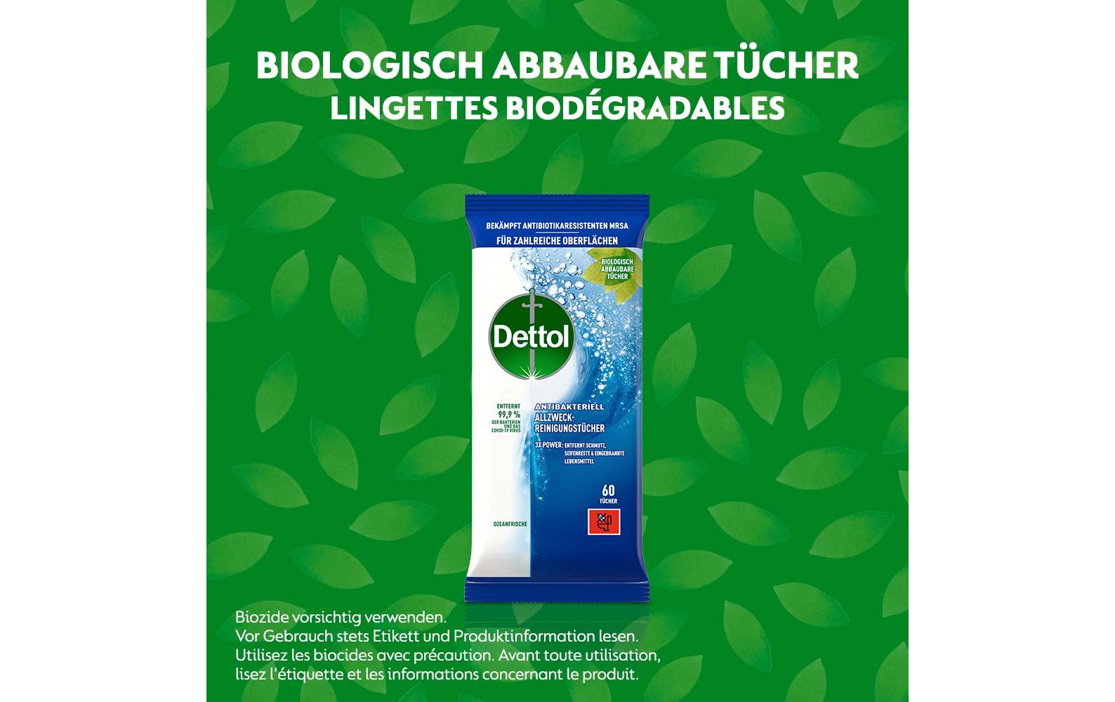 Dettol Allzweck-Reinigungstücher Ozeanfrische 60 Stück