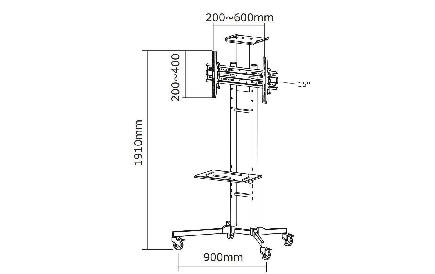 NEOMOUNTS TV-Trolley PLASMA-M1700E Schwarz