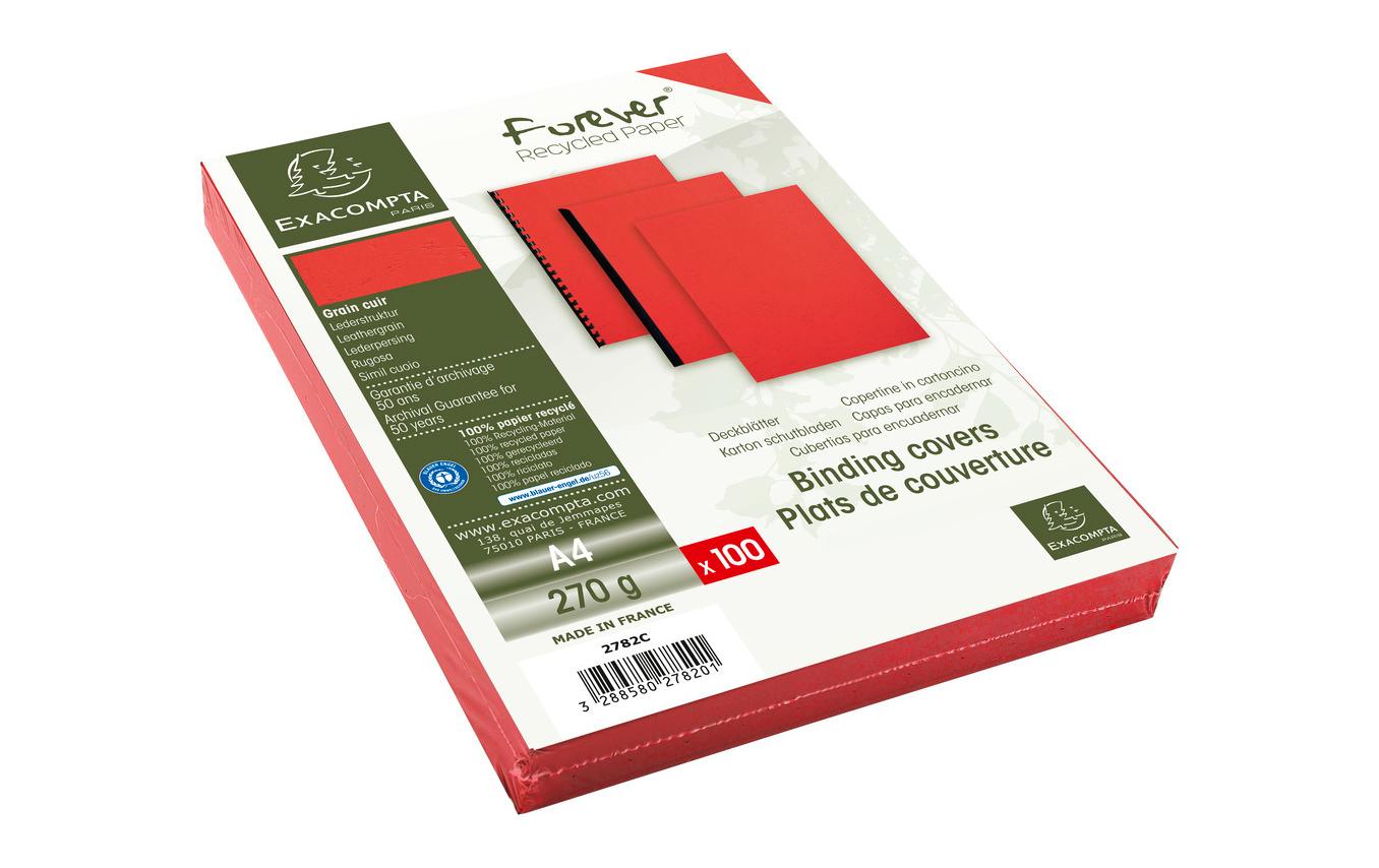 Exacompta Einbanddeckel Evercover 270 g/m², 100 Stück, Rot