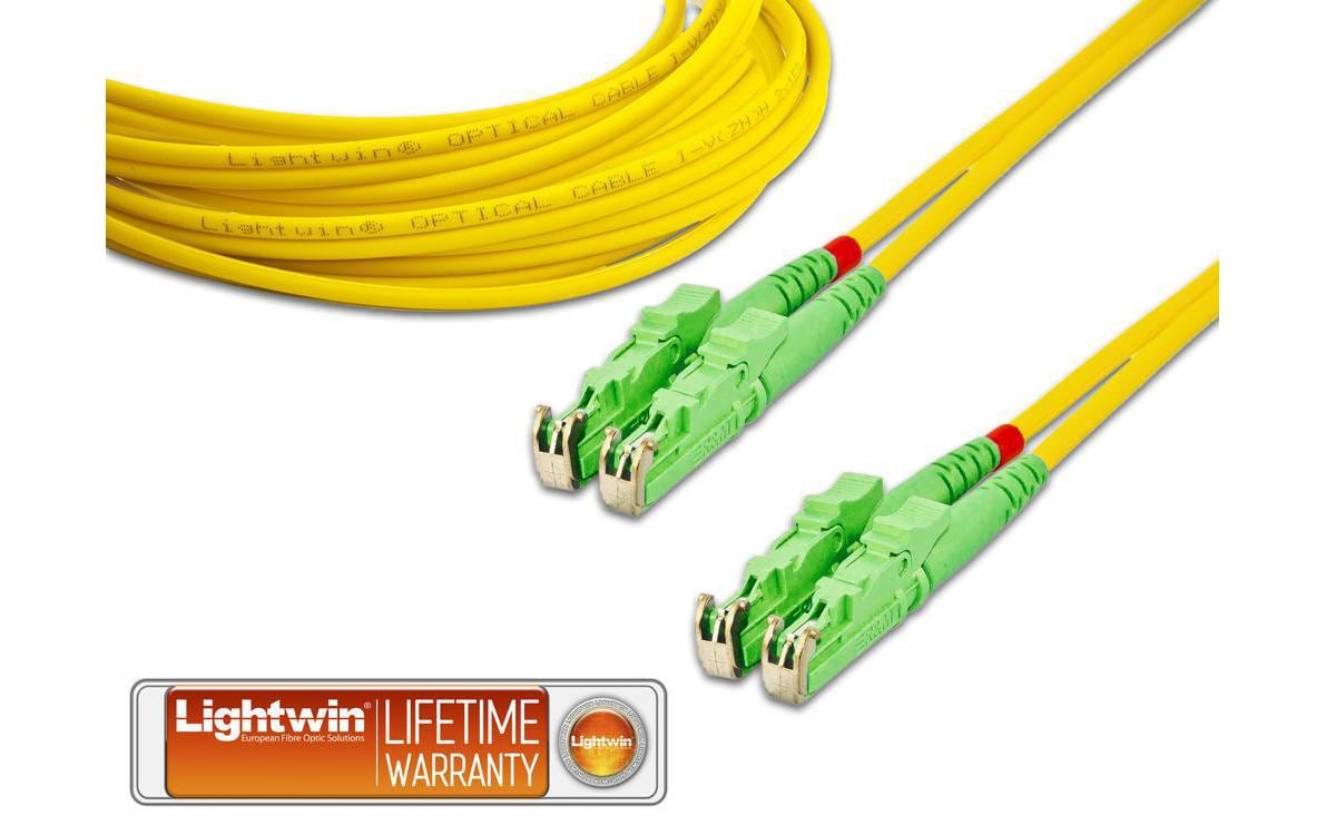 Lightwin LWL-Patchkabel E2000/APC-E2000/APC, Singlemode, Duplex, 1m
