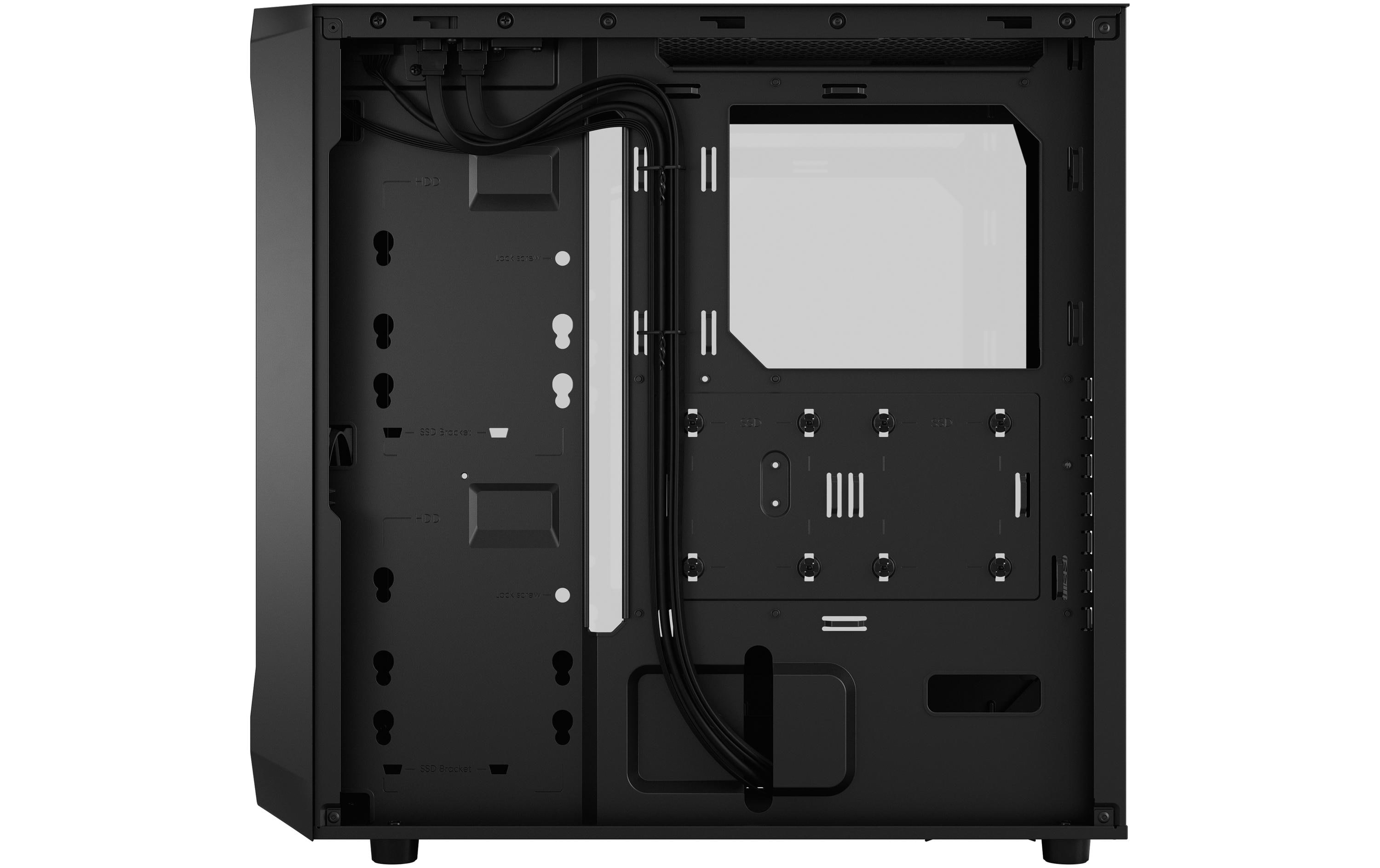 Fractal Design PC-Gehäuse Focus 2 TG Clear Tint Schwarz