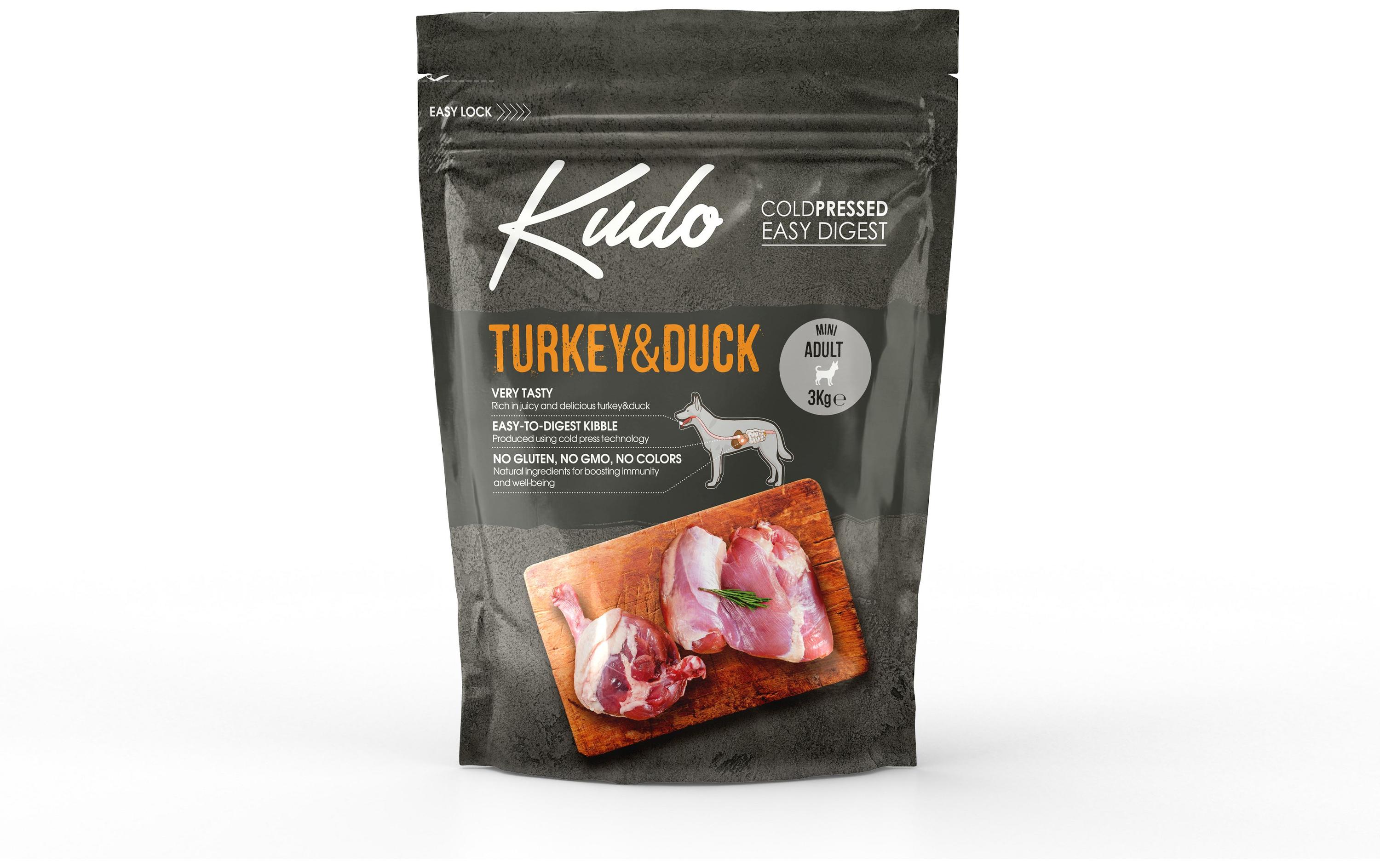 Kudo Trockenfutter Truthahn & Ente Mini Adult, 3 kg