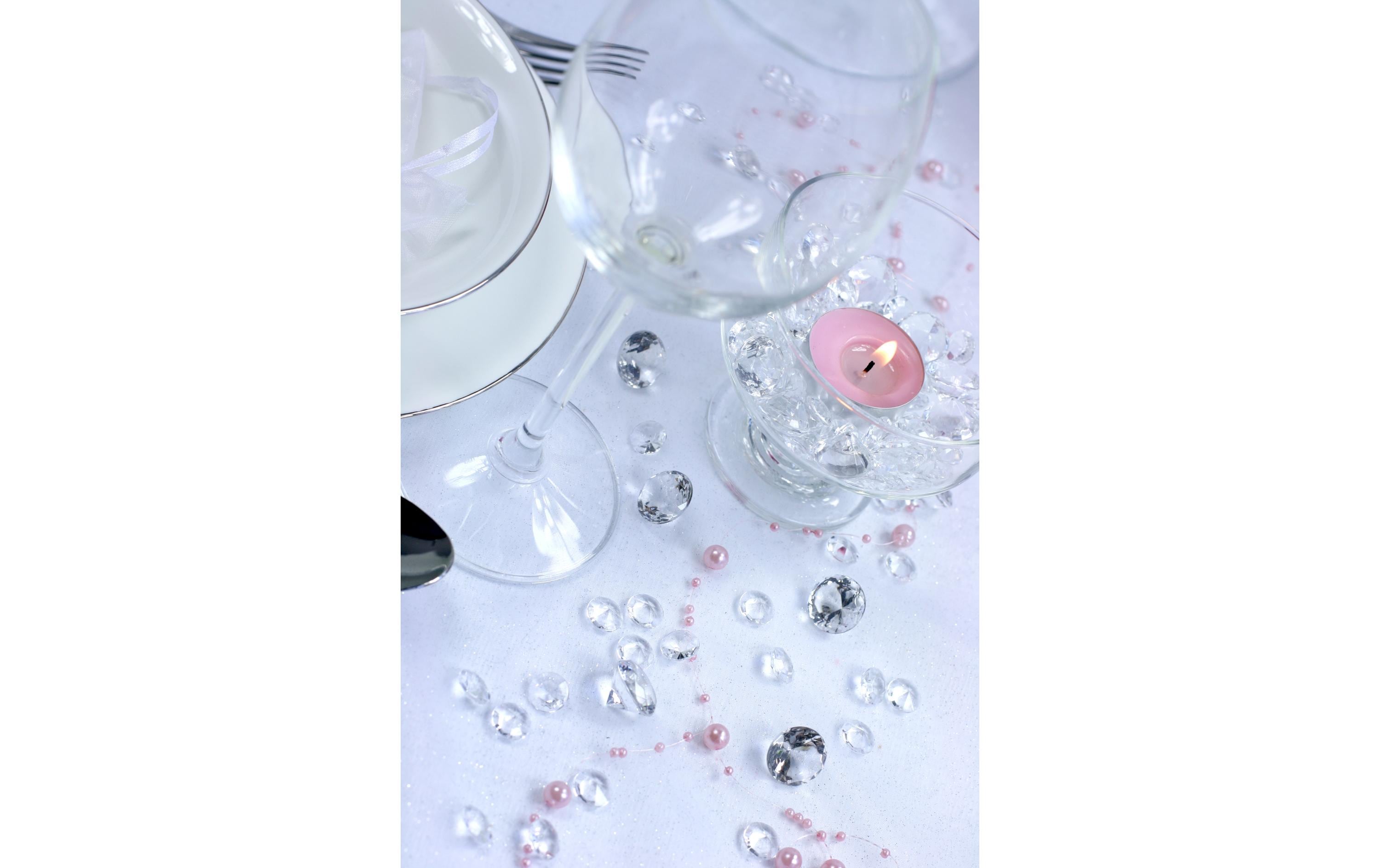 Partydeco Streudeko Diamanten 1.2 cm, 100 Stück, Transparent