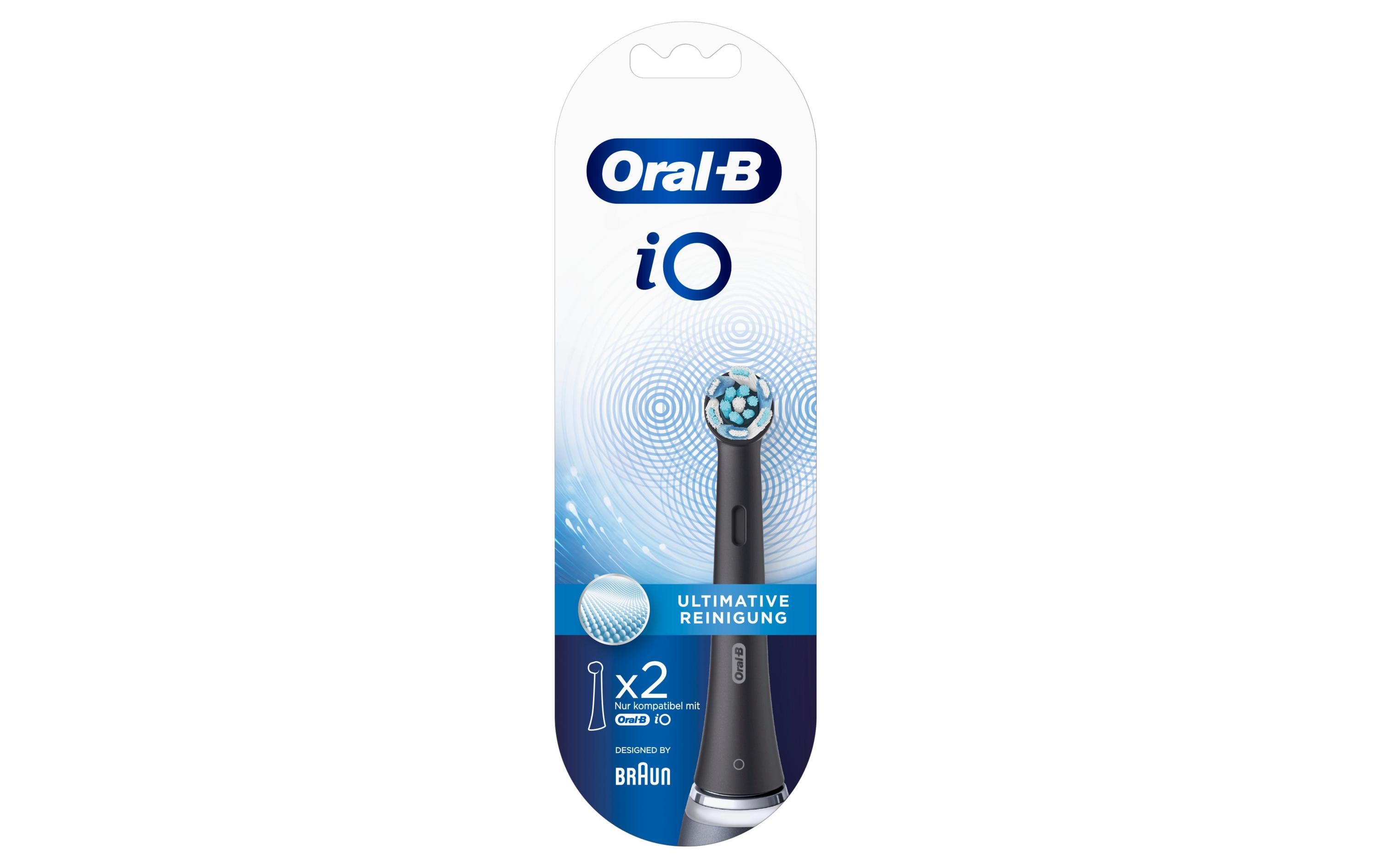 Oral-B Zahnbürstenkopf iO Ultimative Reinigung Schwarz, 2 Stück