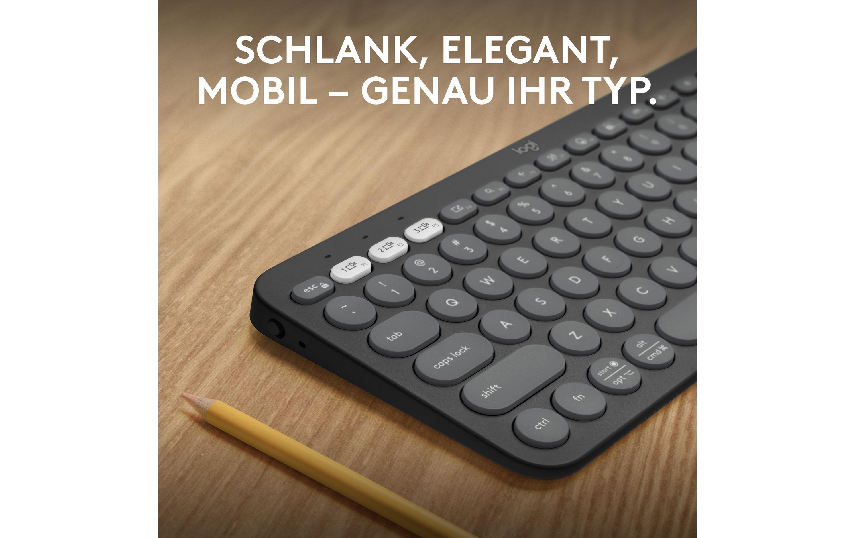 Logitech Pebble Keys 2 K380s Multi-Device-Tastatur Graphit