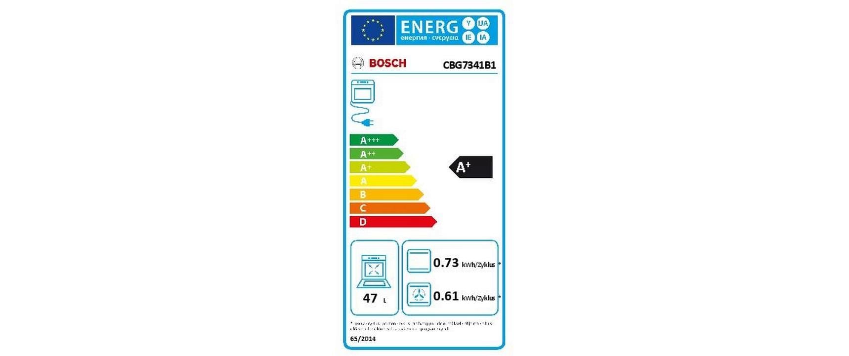 Bosch Einbaubackofen CBG7341B1 Schwarz A+