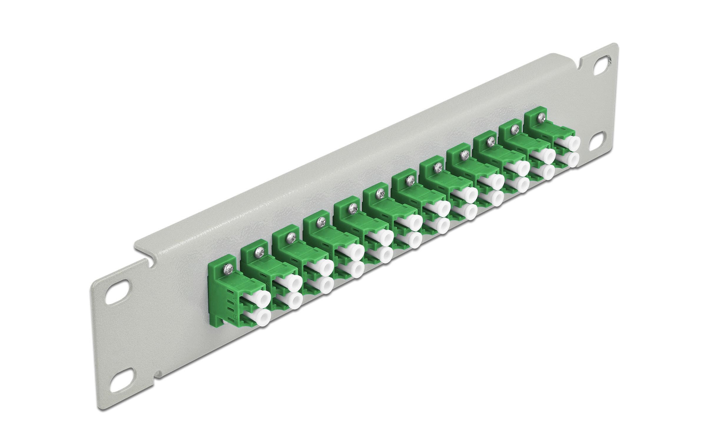 Delock Verteilerplatte 10″ LWL Patchpanel 12 Port LC Duplex grau