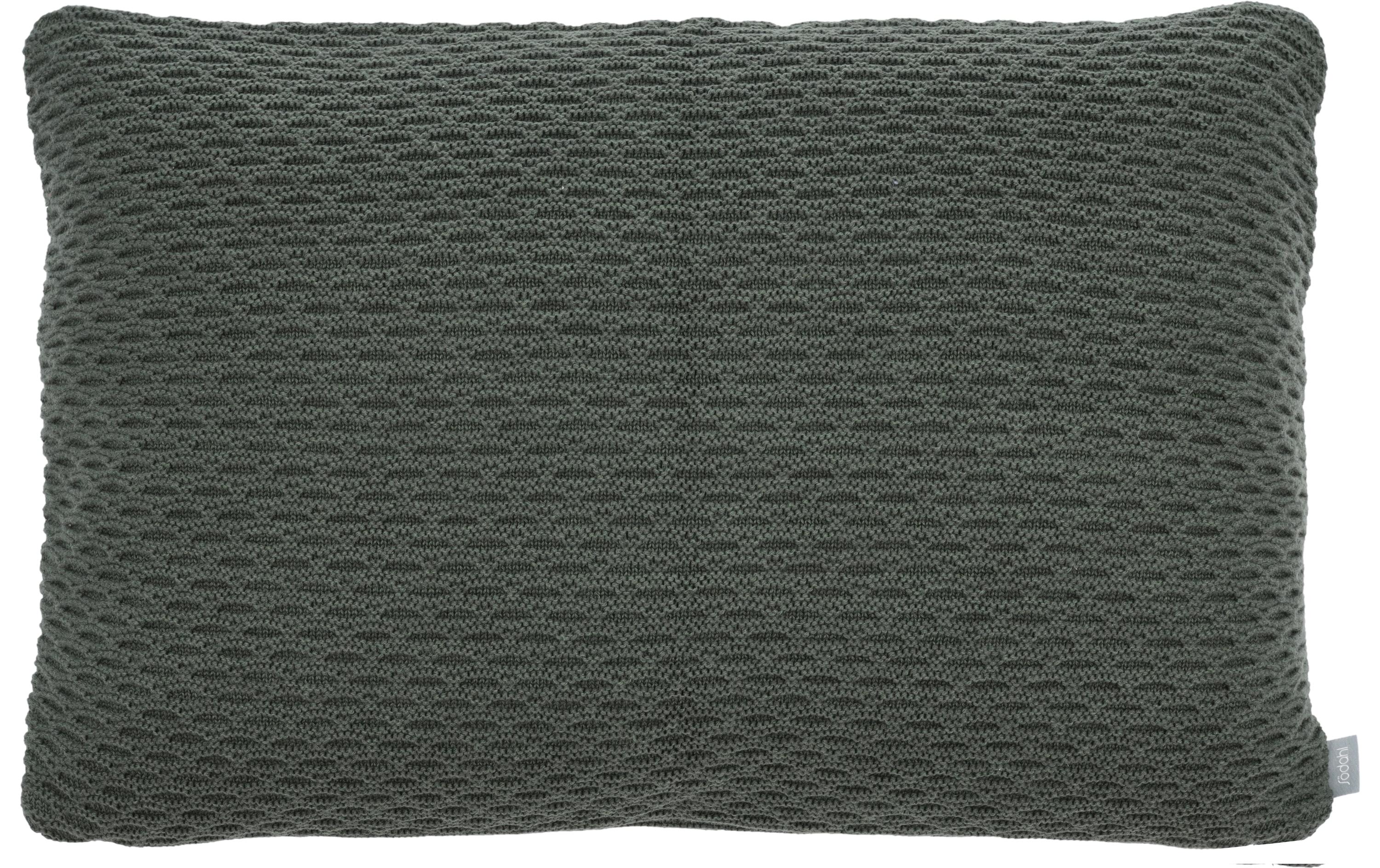 Södahl Kissen Wave Knit 40 x 60 cm, Dunkelgrün/Grün