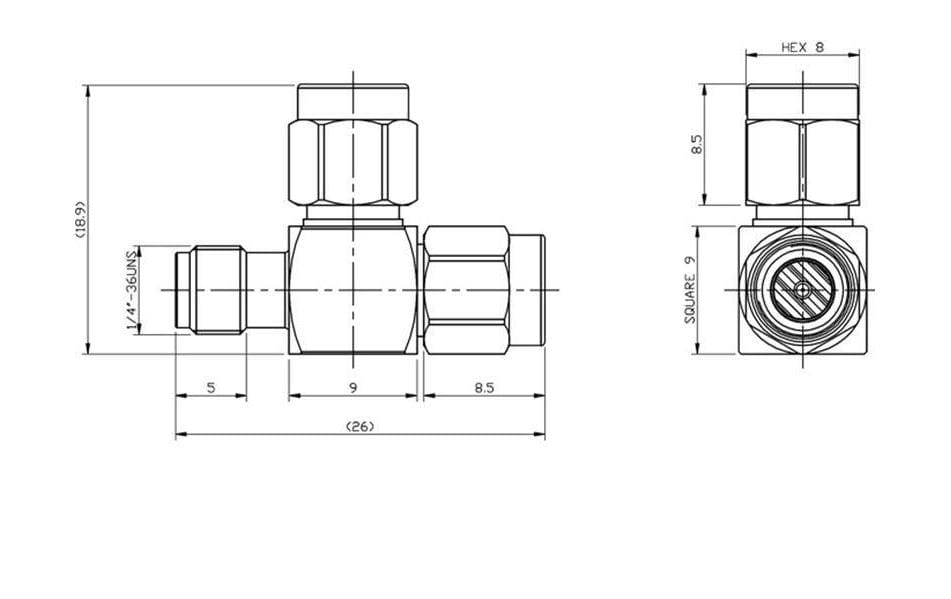 Delock Antennenadapter T-Stück, SMA Buchse (f) - SMA Stecker (m)