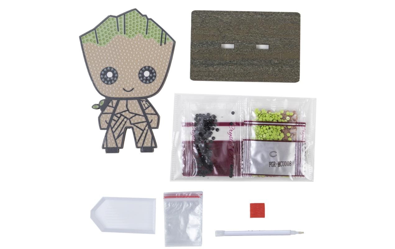 CRAFT Buddy Bastelset Crystal Art Buddies Marvel Groot Figur