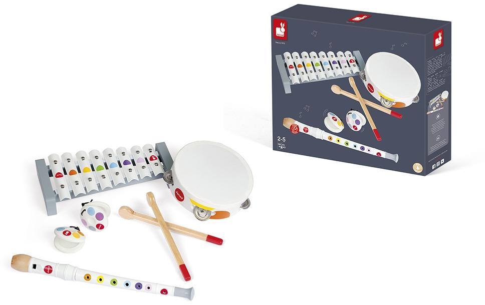 Janod Musikinstrument Musik-Set Konfetti 4-teilig