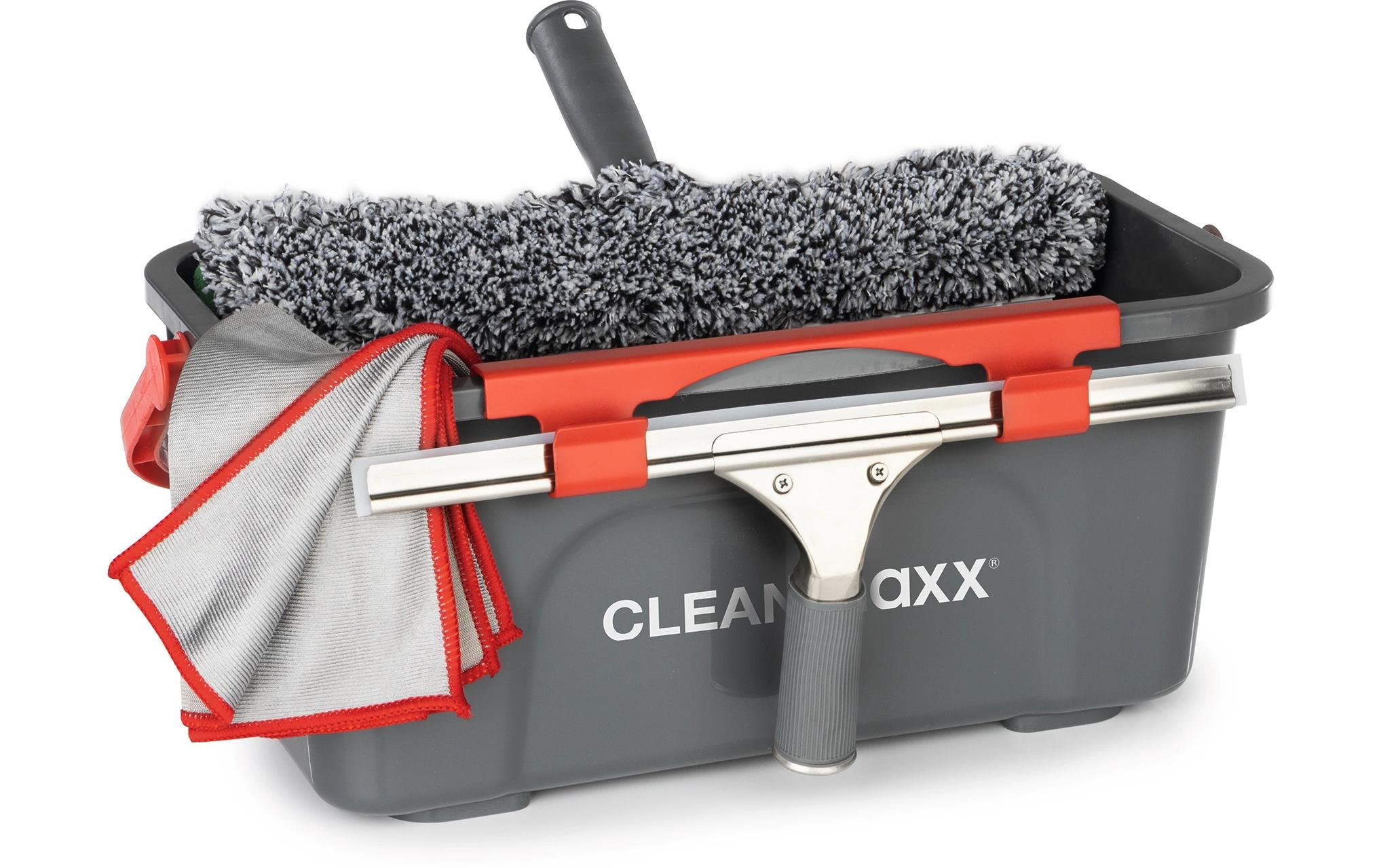 CLEANmaxx Fensterwischer 7-teilig, Grau/Rot