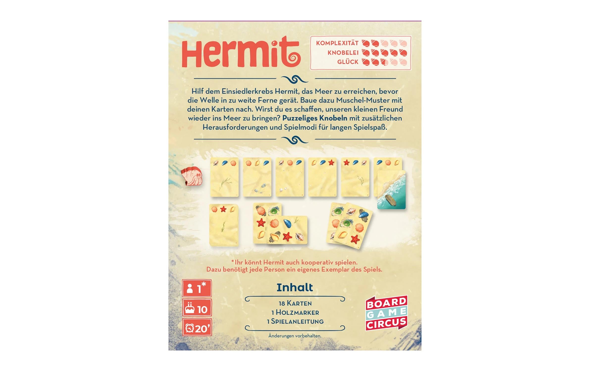 Board Game Circus Kartenspiel Hermit